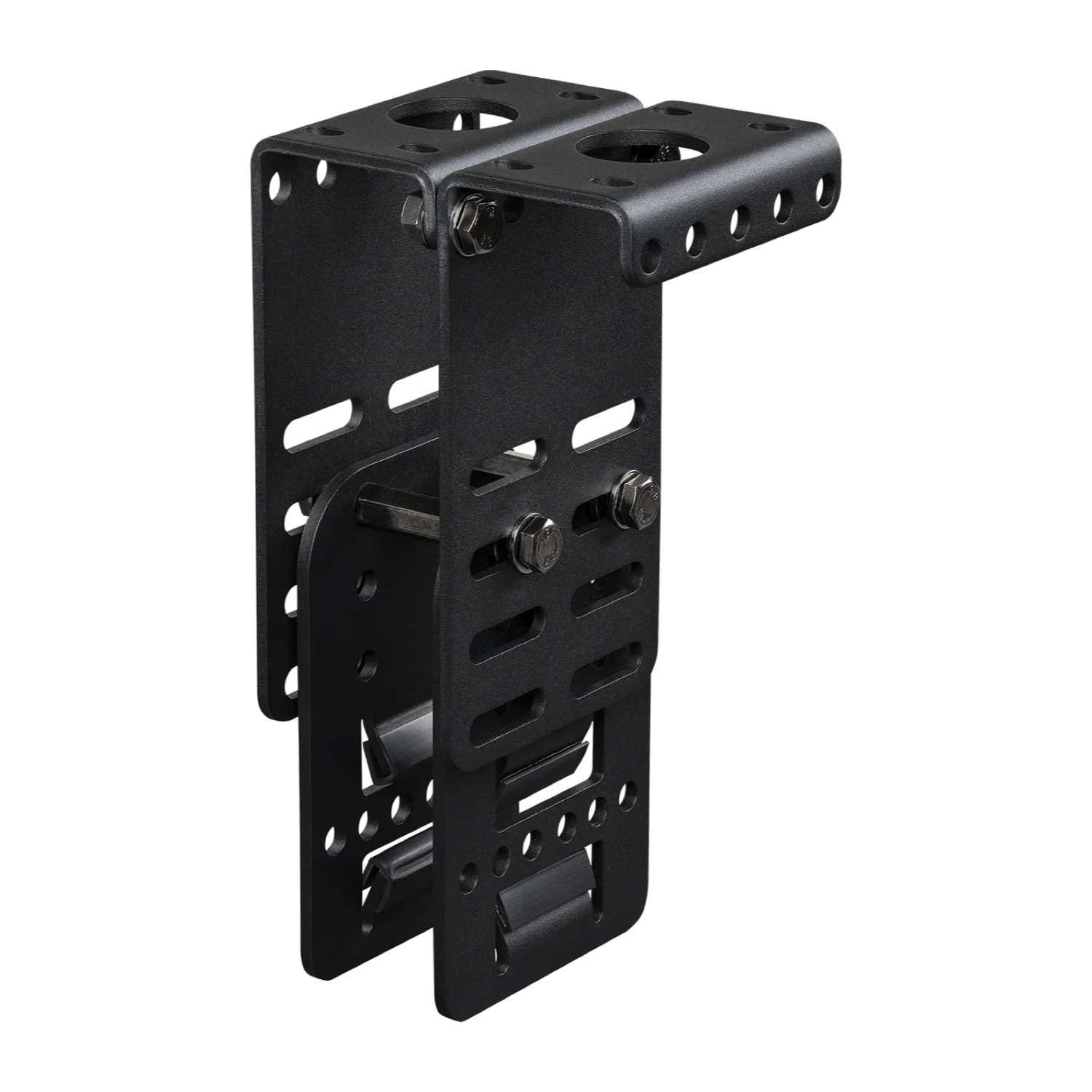 Black Fanatec CSL Cockpit shifter holder with metal brackets and adjustment holes